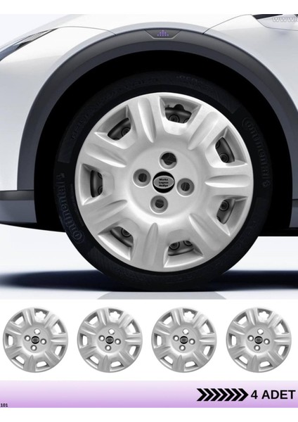 Fiat Albea 14 Inç Jant Kapağı Amblemli Gri [4 Adet Kapak] 145 CVL-ADT1948