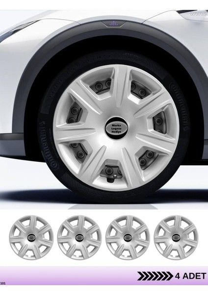 Skoda Forman 15 Inç Jant Kapağı Amblemli Gri [4 Adet Kapak] 142 CVL-ADT6997