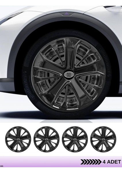 Kia Venga 15 Inç Jant Kapağı Amblemli Piano Black [4 Adet Kapak] 215 CVL-ADT13410