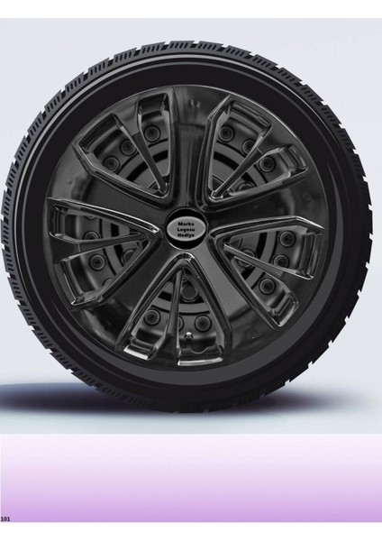 Ford Fiesta Van 15 Inç Jant Kapağı Amblemli Piano Black [4 Adet Kapak] 215 CVL-ADT7090