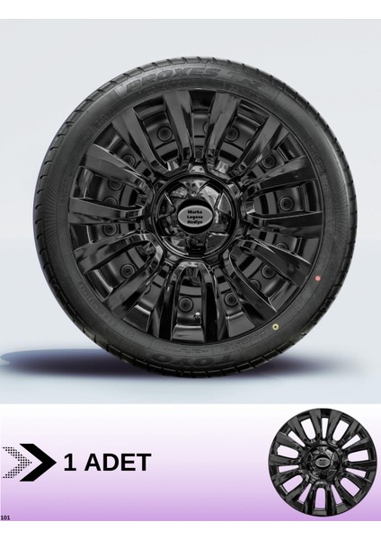 Seat Inca 15 Inç Jant Kapağı Amblemli Piano Black [1 Adet Kapak] 206 CVL-ADT8728