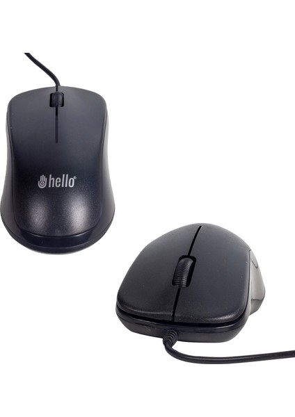 Hello Hl-38 1000 Dpı Kablolu Optik Siyah Mouse