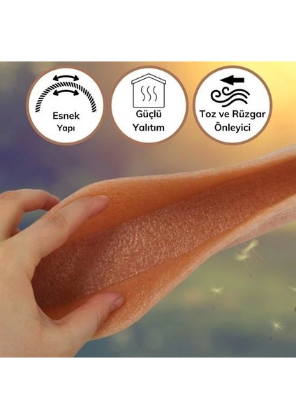 4 Adet Kapı Toz Rüzgar Önleyici Isı Yalıtımı Sağlayan Sızdırmaz Strafor