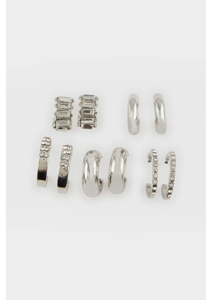 Kadın 5'li Silver Küpe E8557AXNS