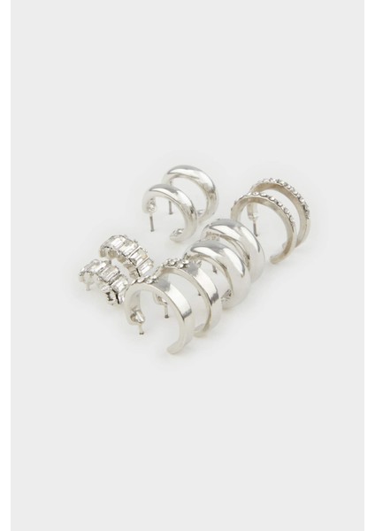Kadın 5'li Silver Küpe E8557AXNS