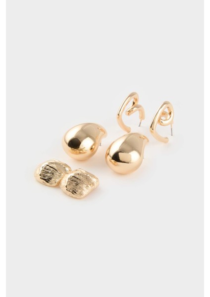 Kadın 3'lü Gold Küpe E9066AXNS