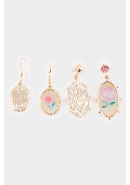 Kadın 2'li Plaka Küpe E8040AXNS