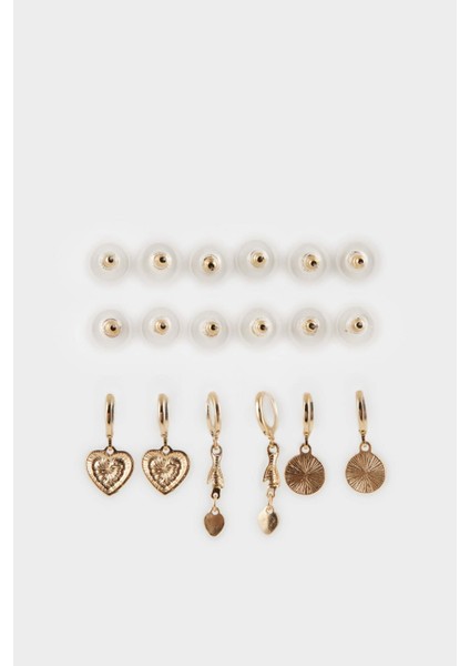 Kadın 9'lu Gold Küpe E8551AXNS fiyatları