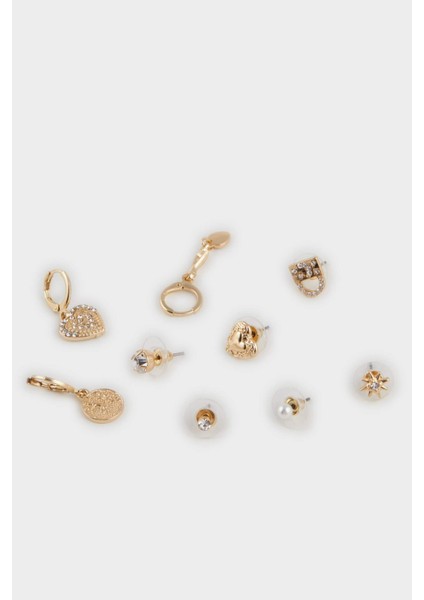 Kadın 9'lu Gold Küpe E8551AXNS modelleri