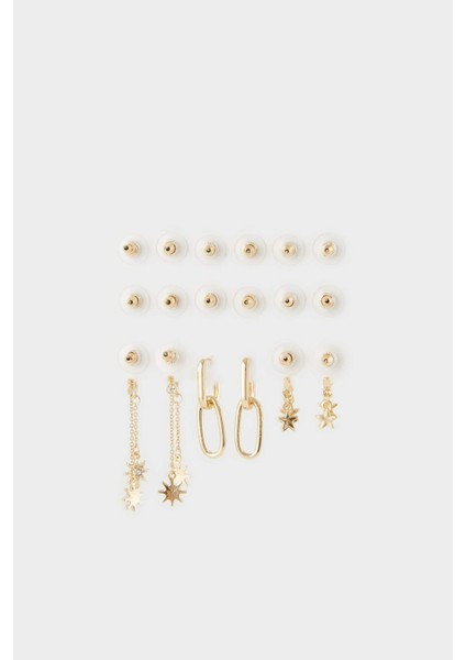 Kadın 9'lu Gold Küpe E8555AXNS fiyatları