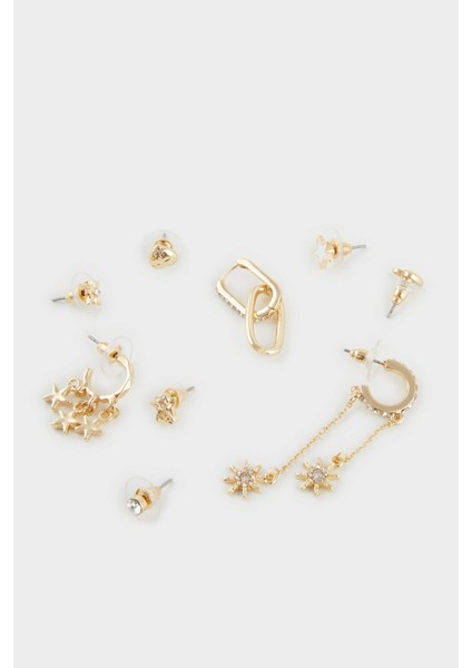 Kadın 9'lu Gold Küpe E8555AXNS modelleri