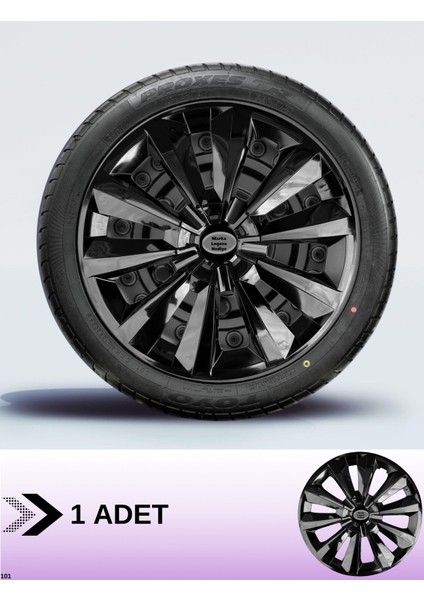 Renault Clio Iıı 15 Inç Jant Kapağı Amblemli Gri [1 Adet Kapak] 220 CVL-ADT3642