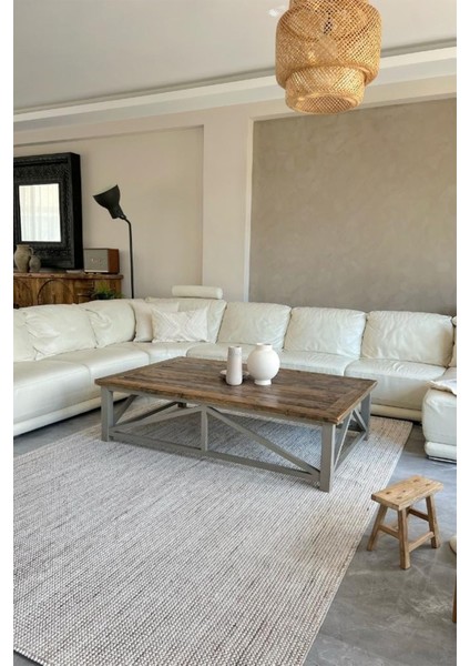 Hala 2202 Bej Bukle Modern Salon Halısı Bukle Halı Yolluk Mutfak Halısı Koridor Halısı