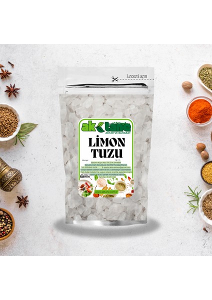 Limon Tuzu 100 gr (Doğal Sirke ve Turşu Yapımı, Yemek ve Temizlik Için)