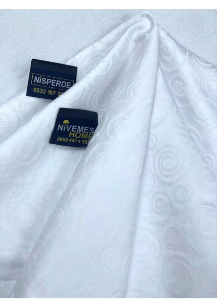 Nivemeshome 140X200 Beyaz Daire Sembol Leke Tutmaz Masa Örtüsü fiyatları
