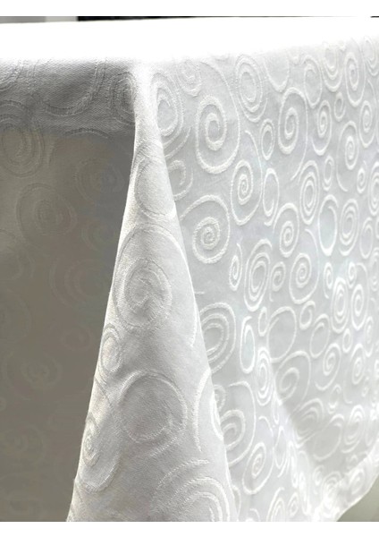 Nivemeshome 140X200 Beyaz Daire Sembol Leke Tutmaz Masa Örtüsü fırsatları