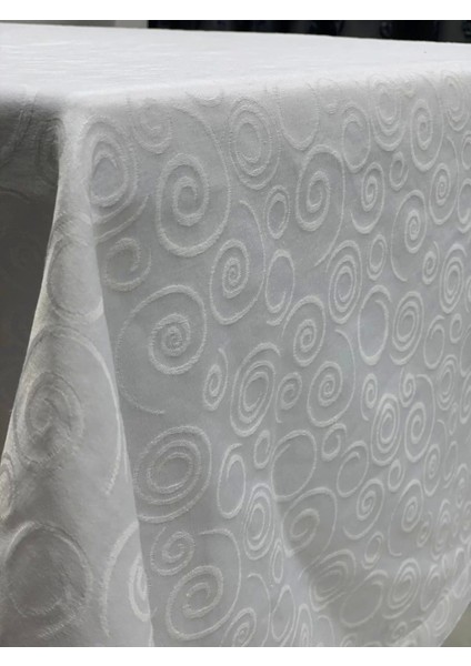 Nivemeshome 140X160 Beyaz Daire Sembol Leke Tutmaz Masa Örtüsü indirimleri