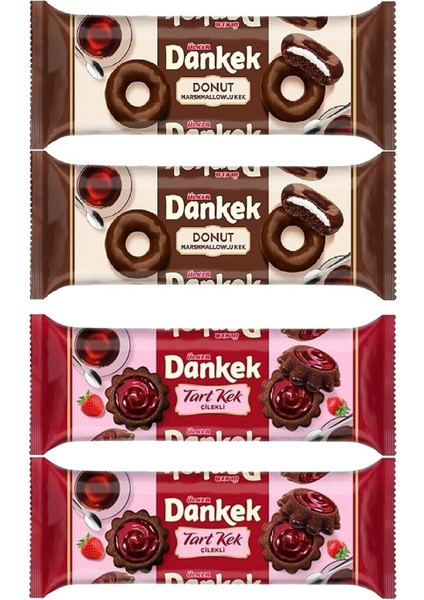 Dankek Donut ve Tart Kek 4 Lü Paket