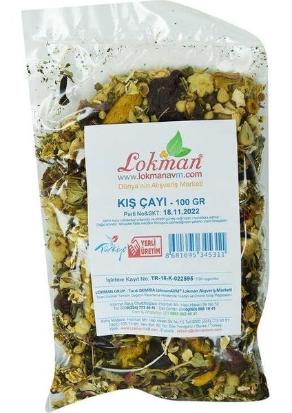 Bitkisel Karışık Osmanlı Çayı Kış Çayı 100 gr Paket