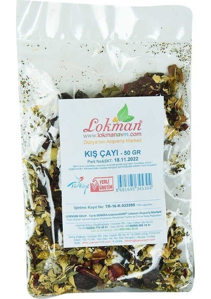 Bitkisel Karışık Osmanlı Çayı Kış Çayı 50 gr Paket