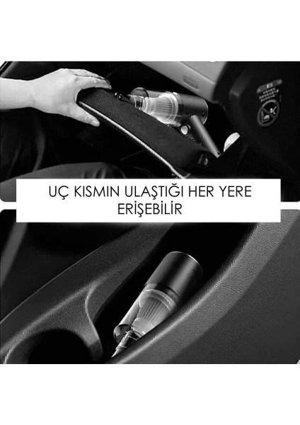Mini Vakumlu Araç Süpürgesi El Süpürgesi Şarjlı Çok Fonksiyonlu Ev Aleti