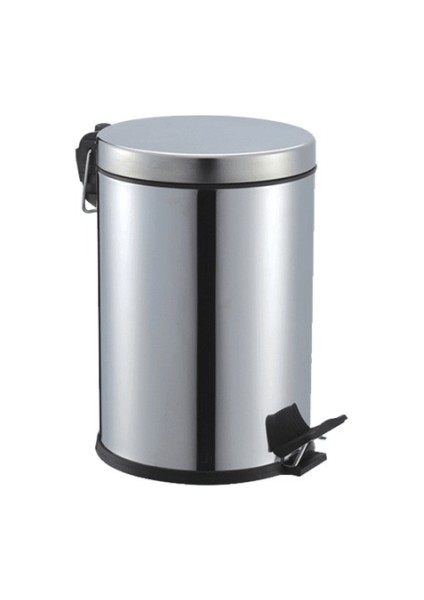 Pedallı 5lt Krom Metal Çöp Kovası (4767) - Lisinya