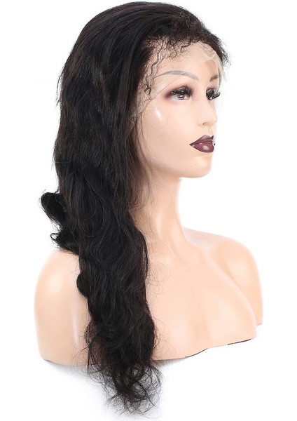 Front Lace Gerçek Tül Peruk Dalgalı - Doğal - 65-70CM