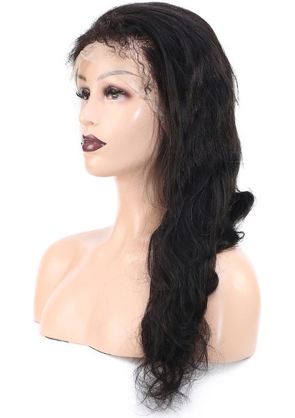 Front Lace Gerçek Tül Peruk Dalgalı - Doğal - 65-70CM
