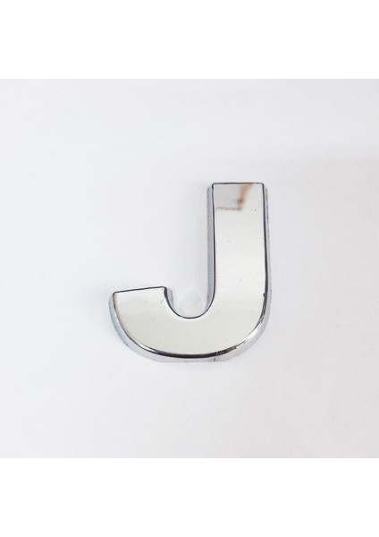 J Harfi 3,75 cm Krom Yapışkanlı