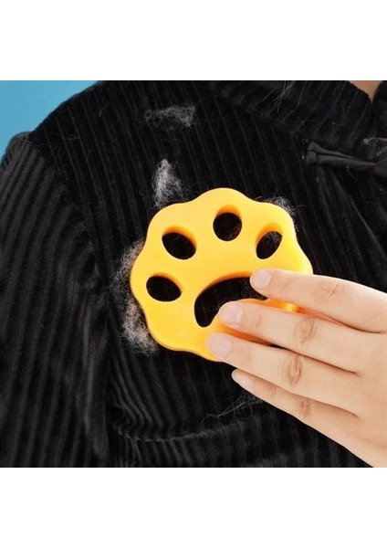 2 Adet Evcil Hayvanlar Ve Çamr Makinesi Için Pati Şekilli Renkli Tüy Temizleme Aparatı ( Lisinya )