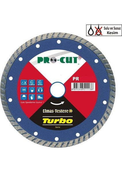 Procut Ab 180 mm Turbo Kanallı Elmas Testere
