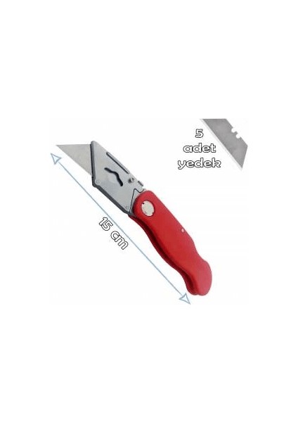 Katlanabilir Halıfleks Maket Bıçağı Üçgen Uçlu Falçata ( Lisinya )