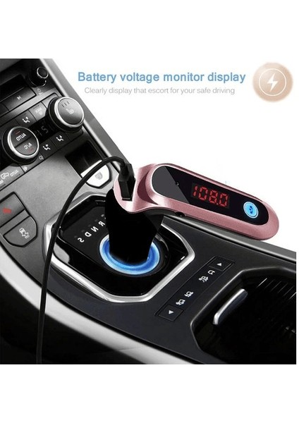 Cars7 Bluetooth Hafıza Kart Girişli 4.0 Araç Kiti Çakmaklık Mp3 Fm Transmitter ( Lisinya )