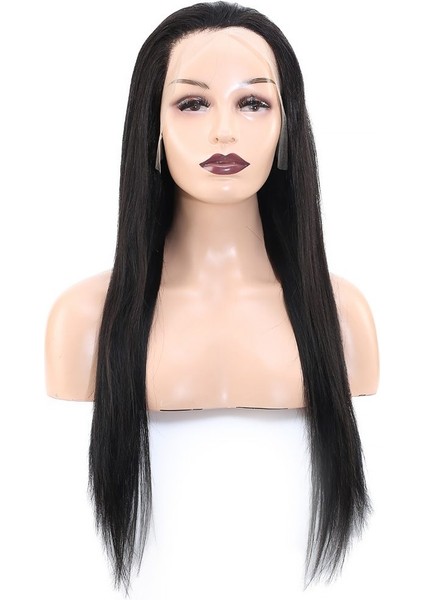 Front Lace Gerçek Tül Peruk Düz - Doğal - 65-70CM