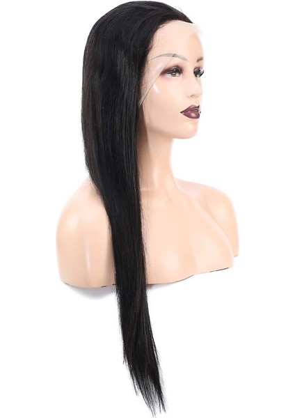 Front Lace Gerçek Tül Peruk Düz - Doğal - 65-70CM