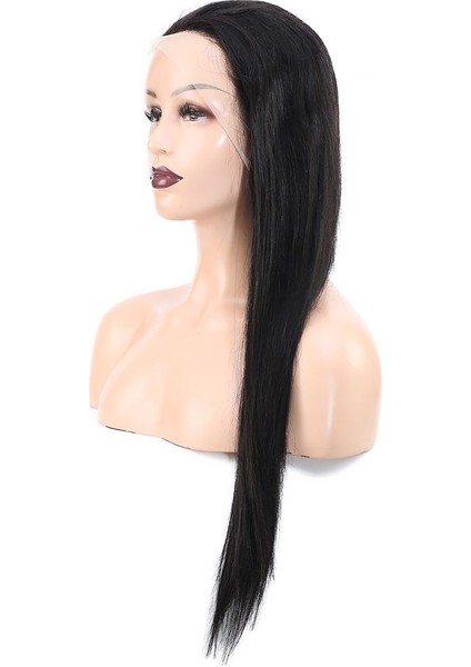 Front Lace Gerçek Tül Peruk Düz - Doğal - 65-70CM