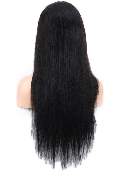 Front Lace Gerçek Tül Peruk Düz - Doğal - 65-70CM