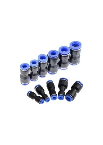 Pnömatik Redüksiyon Nipel Bağlantı 8 mmX12 mm