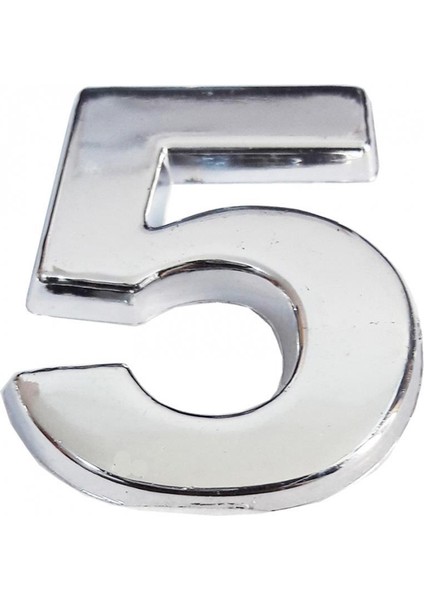 Krom Yapışkanlı 5 Rakamı 5 cm