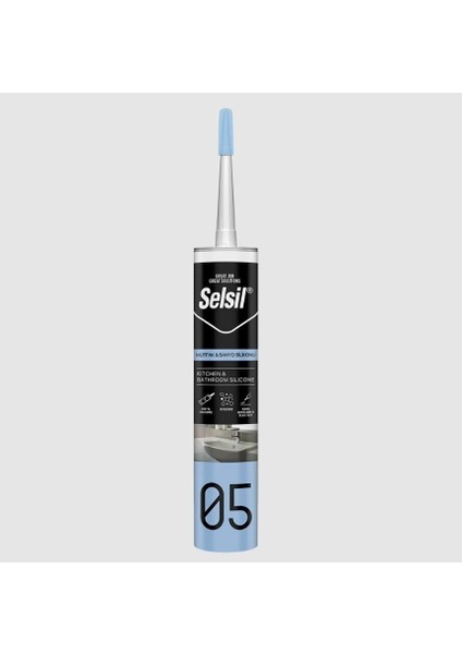 Selsil 05 Mutfak Duşakabin Silikonu Beyaz 280 ml