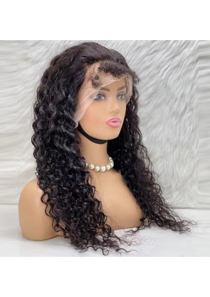 Gerçek Front Lace Tül Peruk - Kabarık Afro - Doğal 65-70CM
