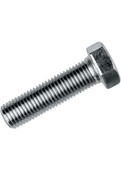 M8X15 Civata Dın 933 8,8 Beyaz Tam Paso ( 10 Adet)