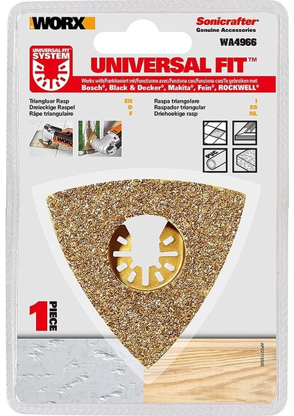WA4966 Çok Amaçlı Raspalama Makinası Için 75X75MM Karbür Kaplama Harç, Boya, Yapıştırıcı Universal Zımpara Başlığı
