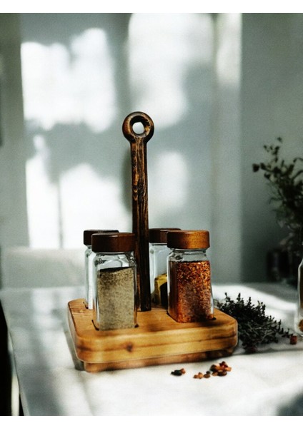 Ahşap Baharatlık- Baharatlık- Ahşap Mutfak Düzenleyici