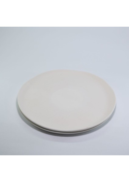 (Ham Ürün) 2 Li 21 cm Yamuk Tabak Seramik Bisküvi (Ham Ürün)