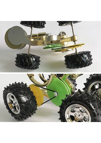 Stirling Arabası Deney Seti Stirling Motoru Montajlı Metal modelleri