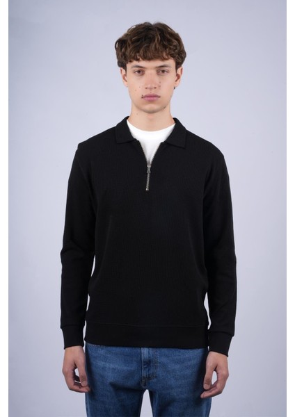 Js Polo Yaka Fermuarlı J Waffle Sweat modelleri