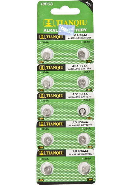 Ag1 LR621/ 364 Alkalin 10'lu Düğme Pil
