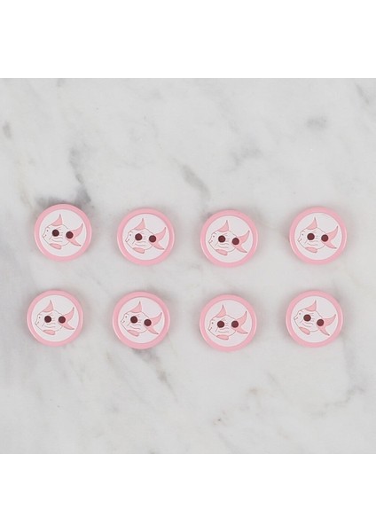 Crafts Pembe 8 Li Balık Düğme - 570 fiyatları
