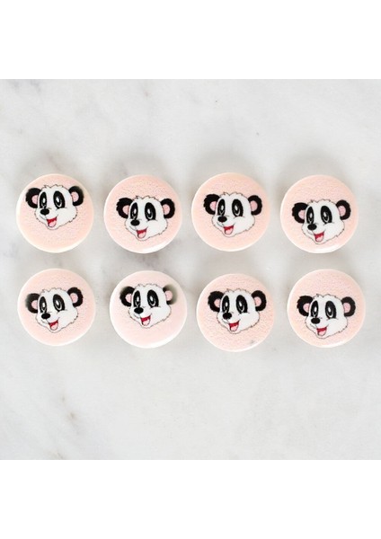 Crafts 8'li Panda Düğme - 1053